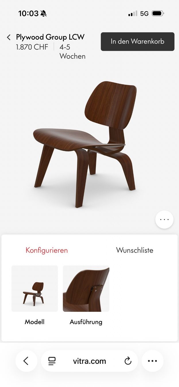 Vitra Sessel: Vitra Plywood LCW – Neu (gemäss Beschreibung) aus Solothurn von kantimo15 2