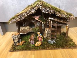 Krippe Weihnachtsdeko Krippenfiguren Haus Stall Weihnachten