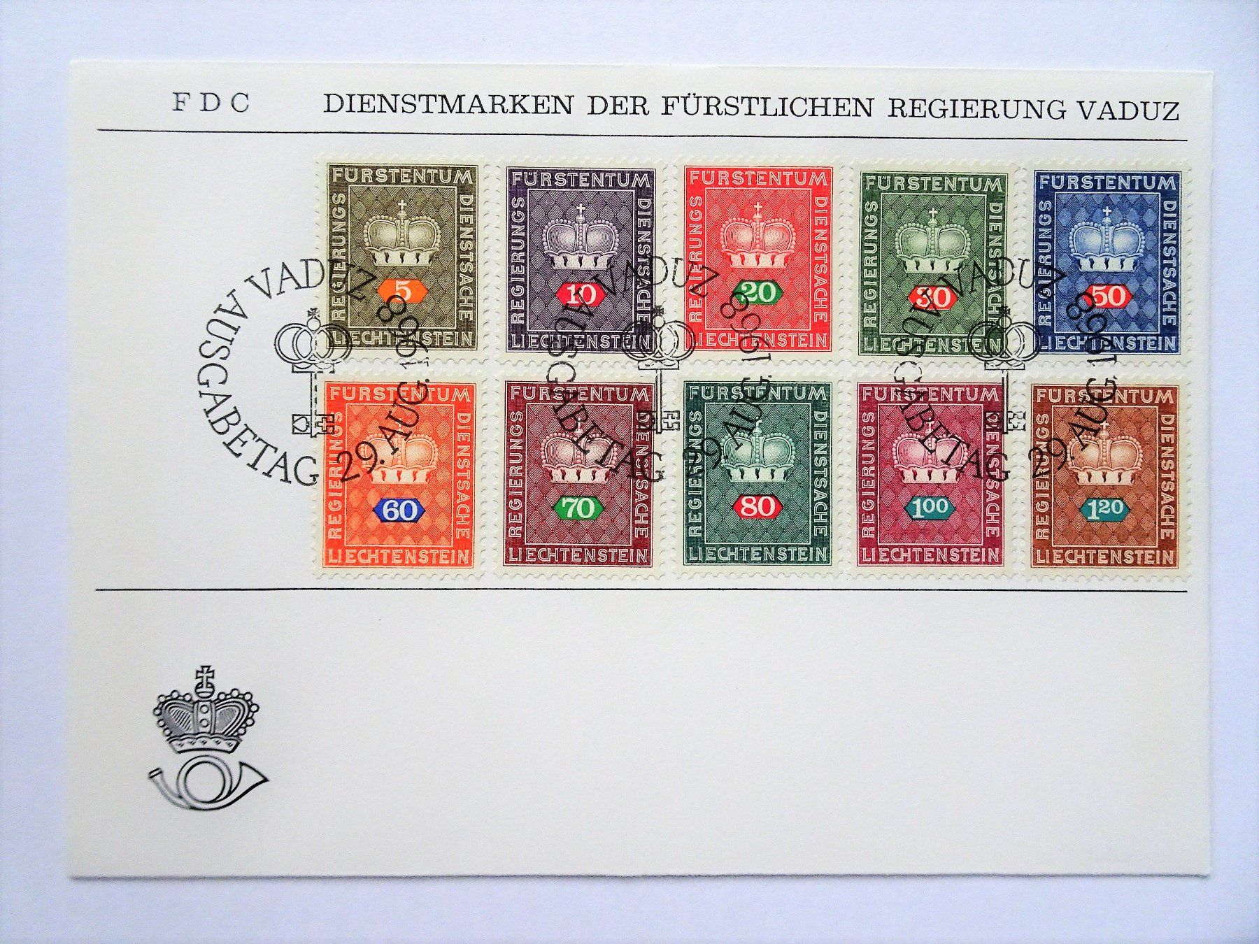 Tutti i francobolli: Dienstmarken 1968  FDC – Nuovo (secondo la descrizione) da Aadorf venduto da Chnorli-Furz