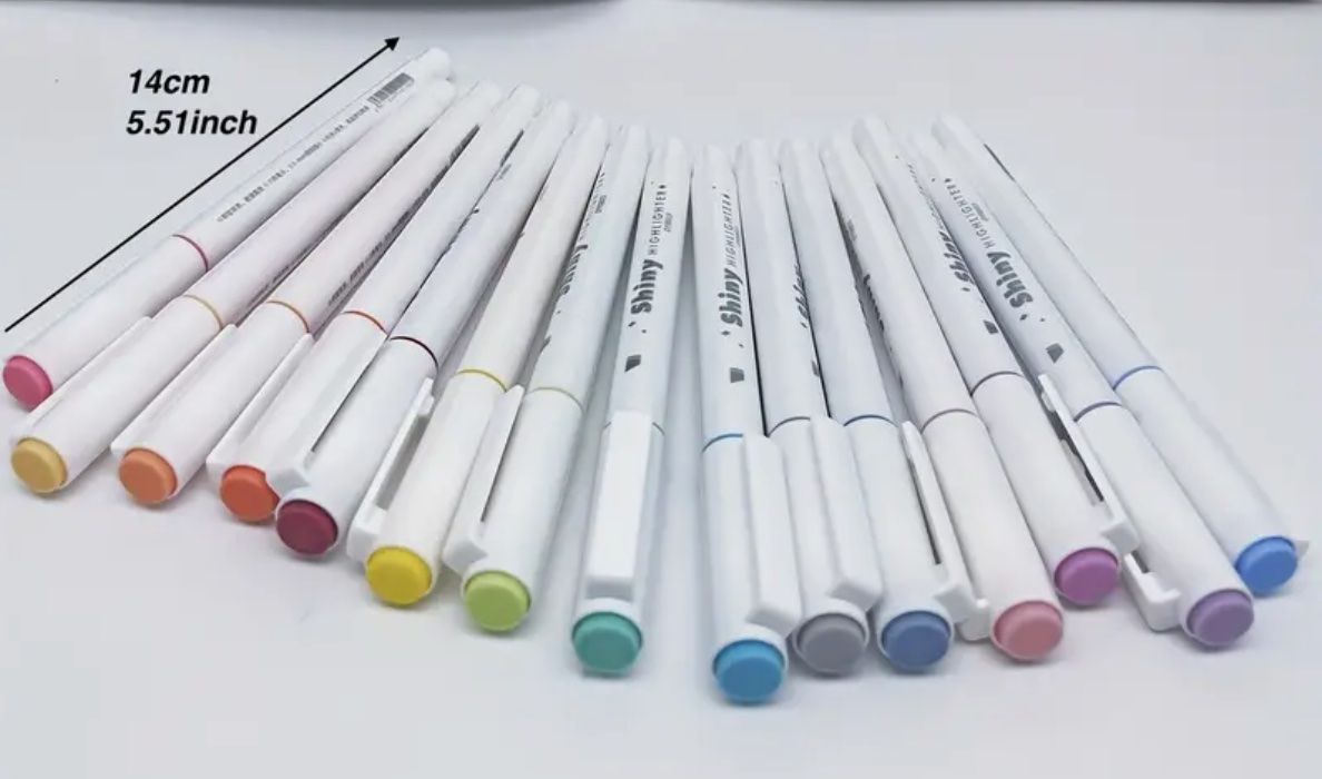 Penna & Evidenziatori: 15er Pack Glitter / Highlighter /Schimmer Marker – Nuovo e nell'imballaggio originale da Frenkendorf venduto da jazzplatten 2