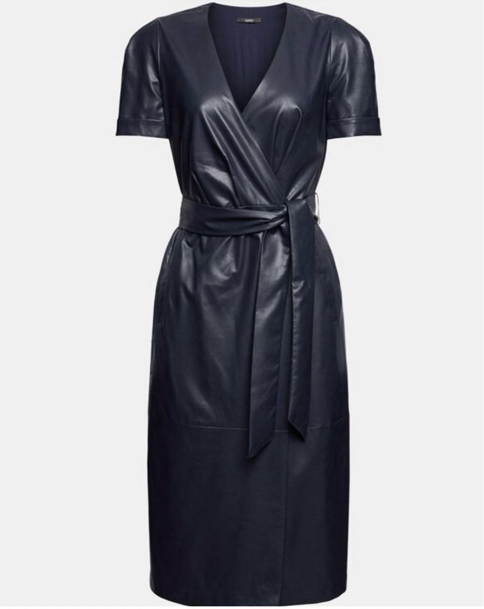 Esprit Vestiti: Kleid in Lederoptik - Navy – Nuovo e nell'imballaggio originale da Wittenbach venduto da bes_k8vr