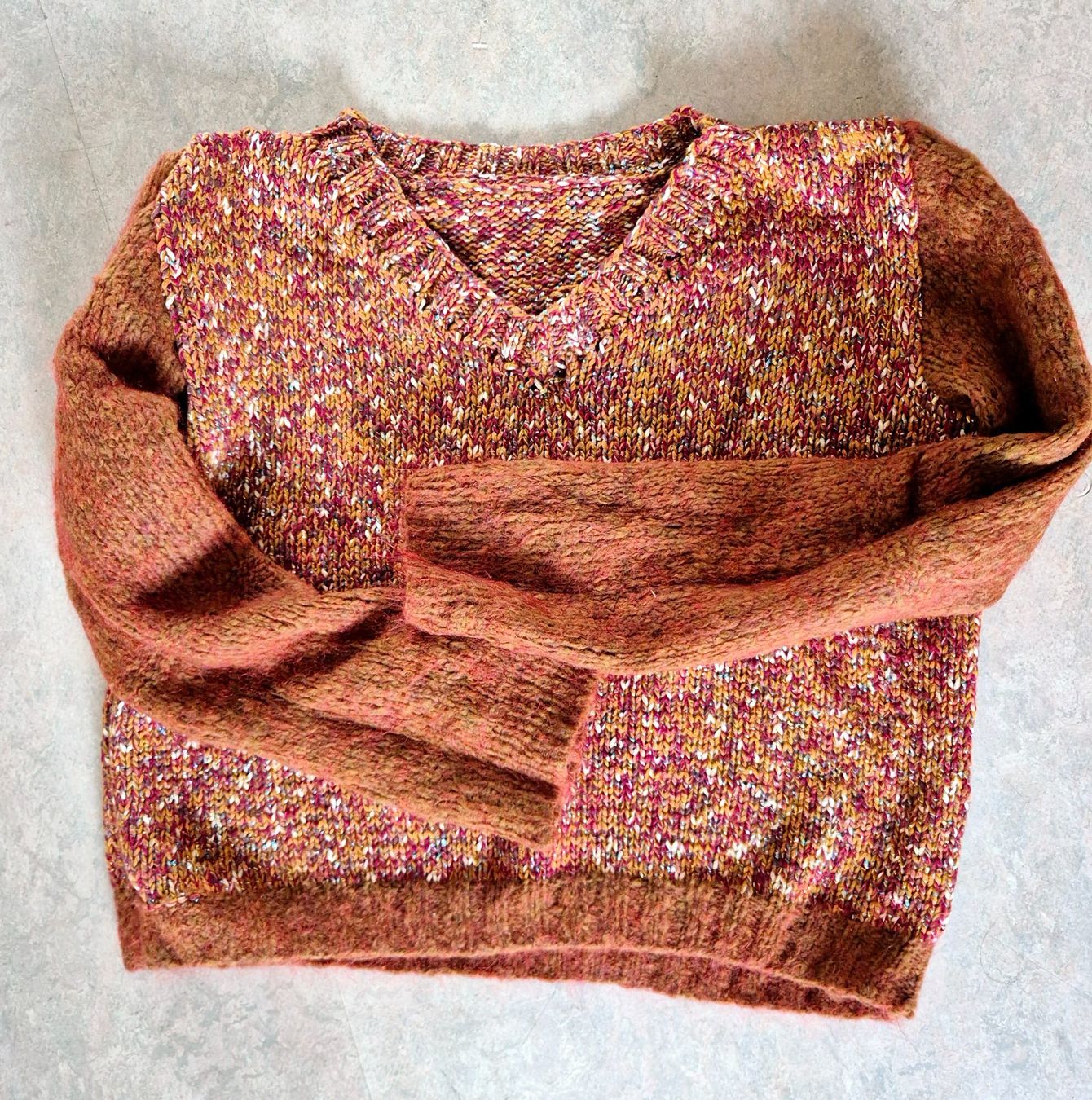 Maglioni & Felpe: PULLOVER UNIKAT EINZELSTÜCK HANDMADE M 38 , TOP ZU JACKE – Nuovo (secondo la descrizione) da Elsau venduto da the-colorful-side 1