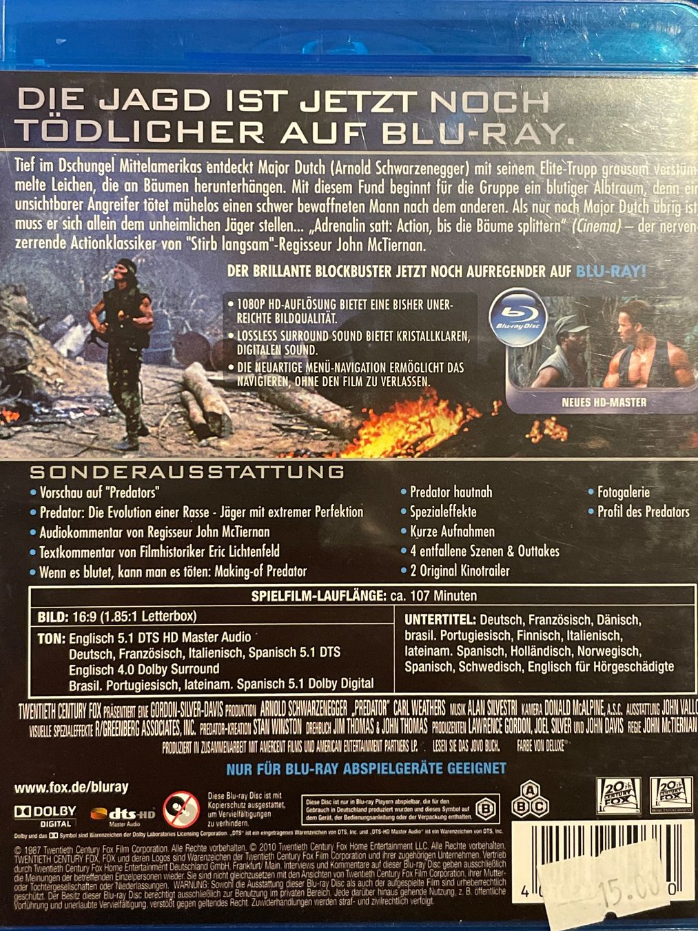 Tutti i DVDs: Predator (1987) – Usato da Waldenburg venduto da Gonzo8 1
