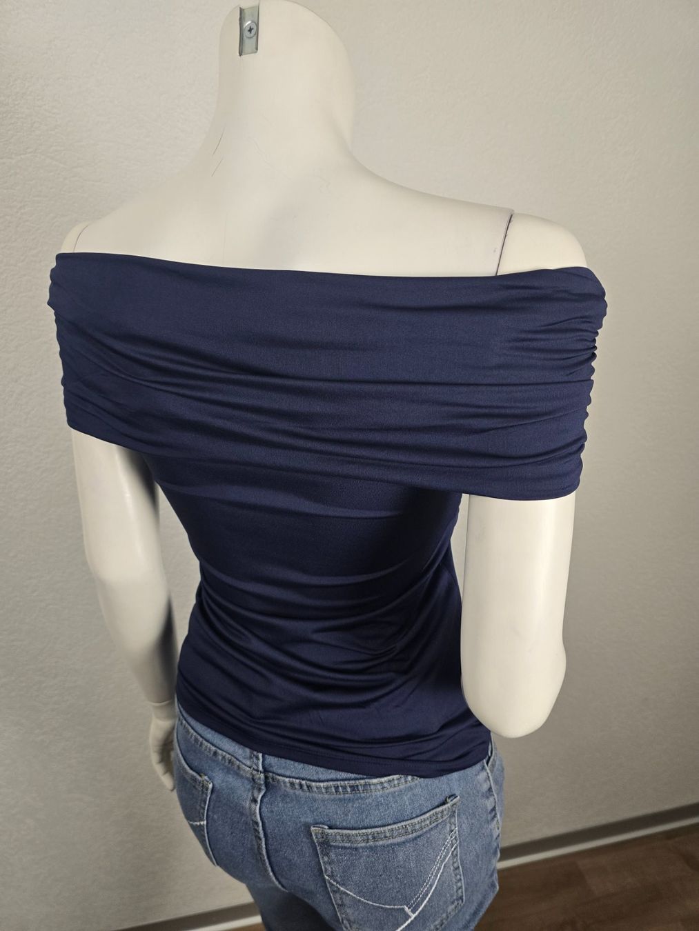Top: Top drapé bleu nuit T-S – Usato da Les Verrières venduto da kitel79 6