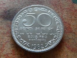 SRI LANKA  50 cents  1982