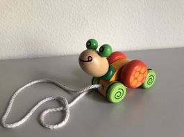 Nachziehtier Schnecke Holzspielzeug