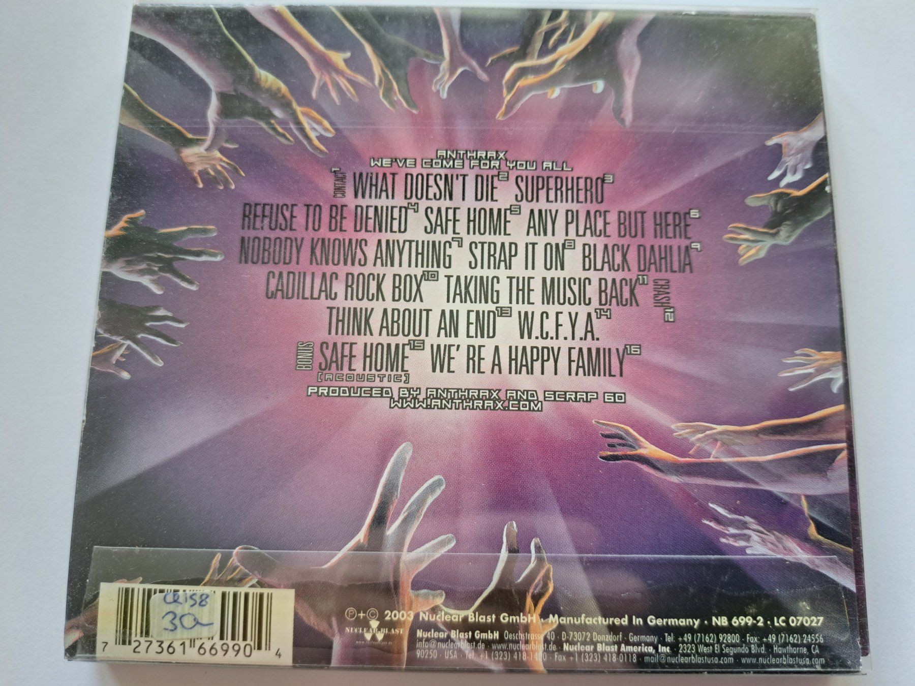 CD: Cd Antrax - We've come for you all  – Usato da Pully venduto da bro_n52j 2