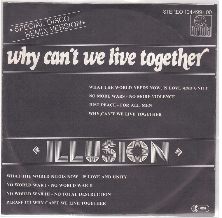 Illusion why cant we live together kaufen auf ricardo