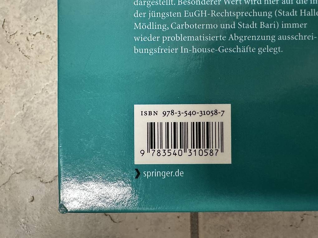 Libri: Handbuch Europarecht Band 3 Beihilferecht – Usato da Adliswil venduto da KB43VER 2
