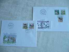 1994/95 2 FDC Tiere II SBK 865 - 869