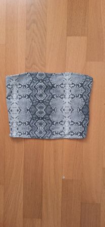 Bershka, bustier python gris