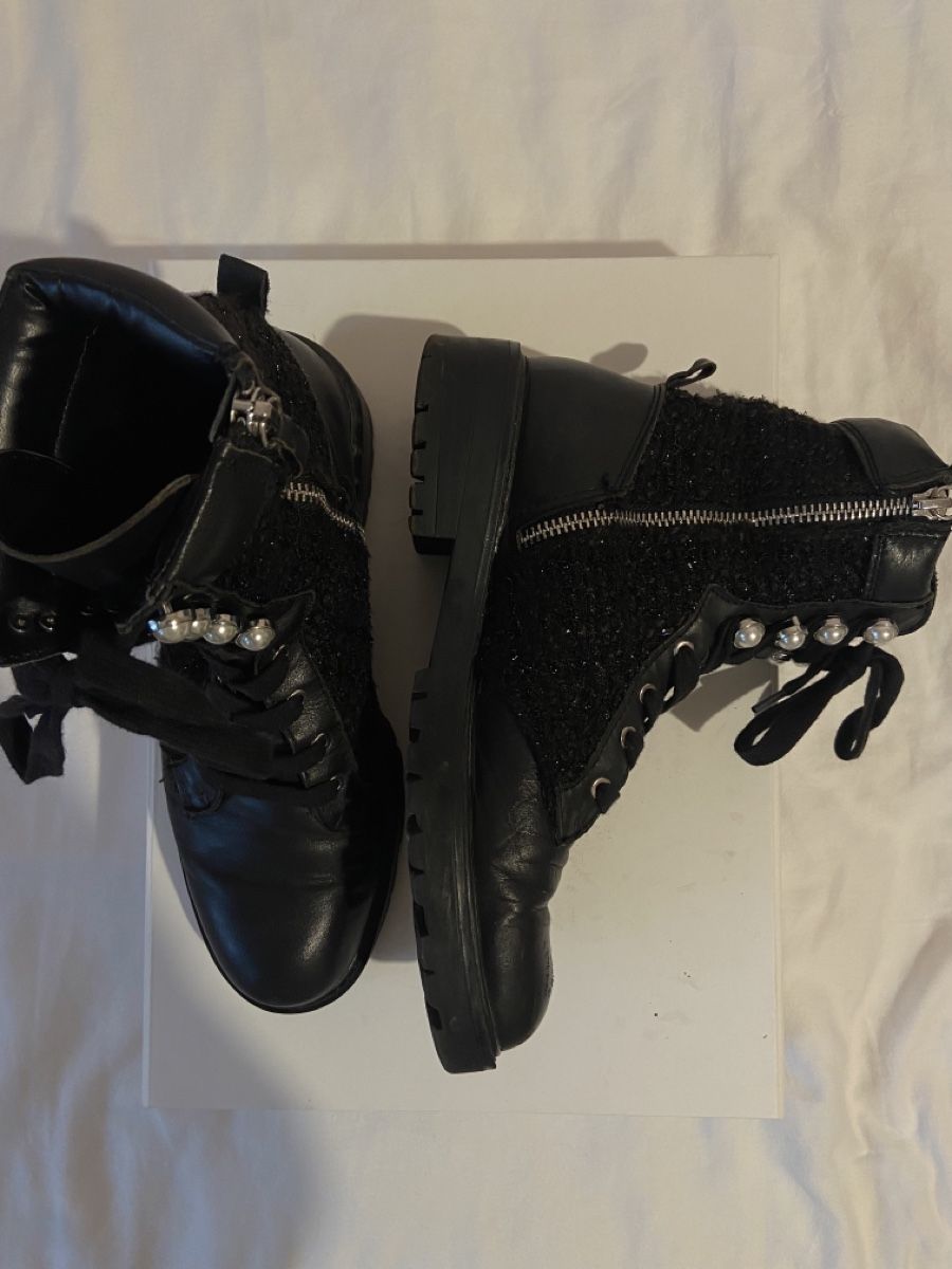 Zara Scarpe da donna: Bottines noires perlées Zara – Usato da Chêne-Bougeries venduto da sor_9rzp 5