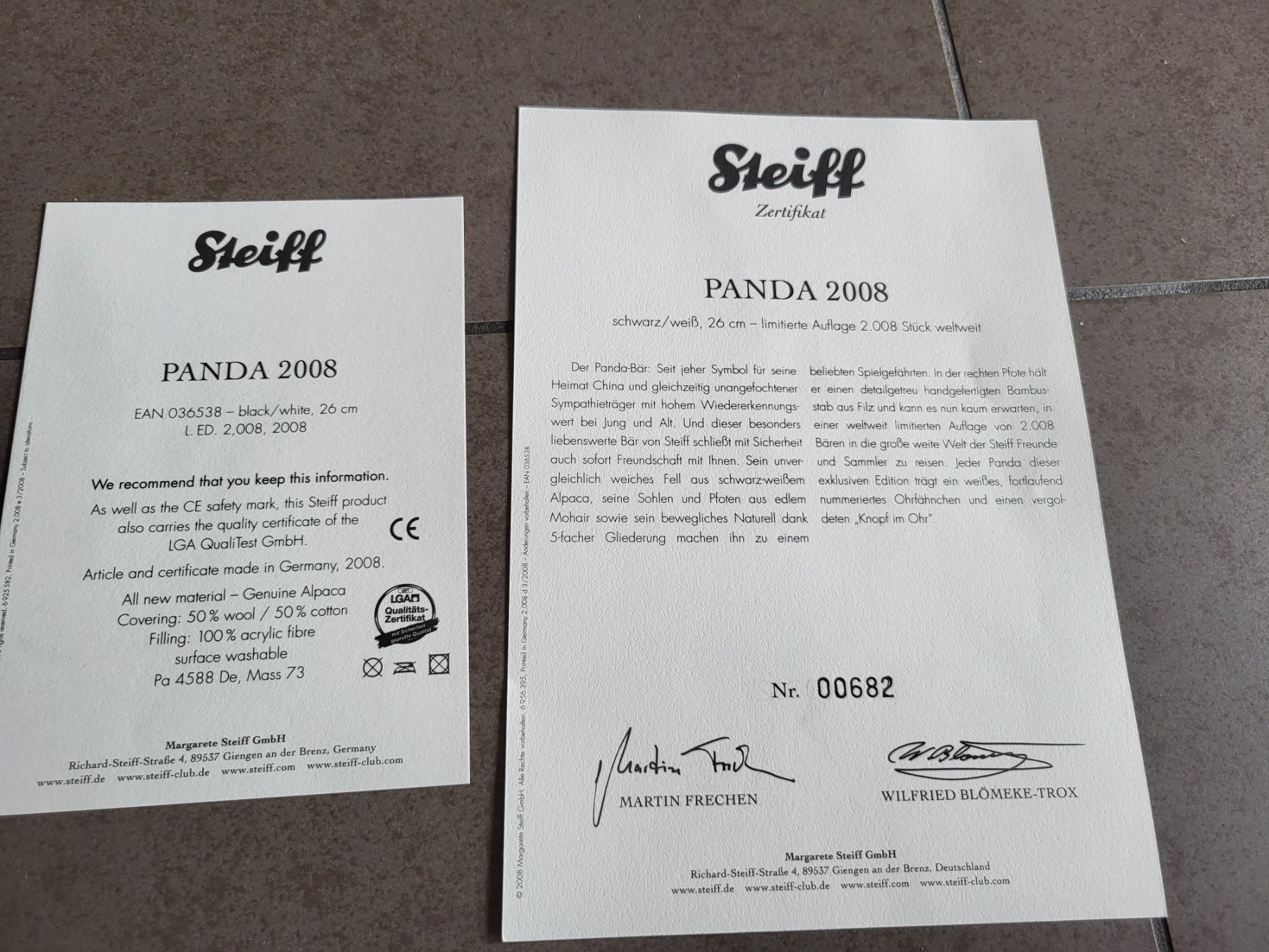 Steiff Spielzeuge: Steiff Panda – Neu (gemäss Beschreibung) aus Zürich von Orchidee 7