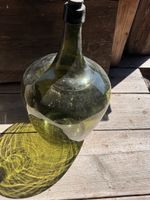 Alte grosse Glasballonflasche, Vintage Deko-Flasche