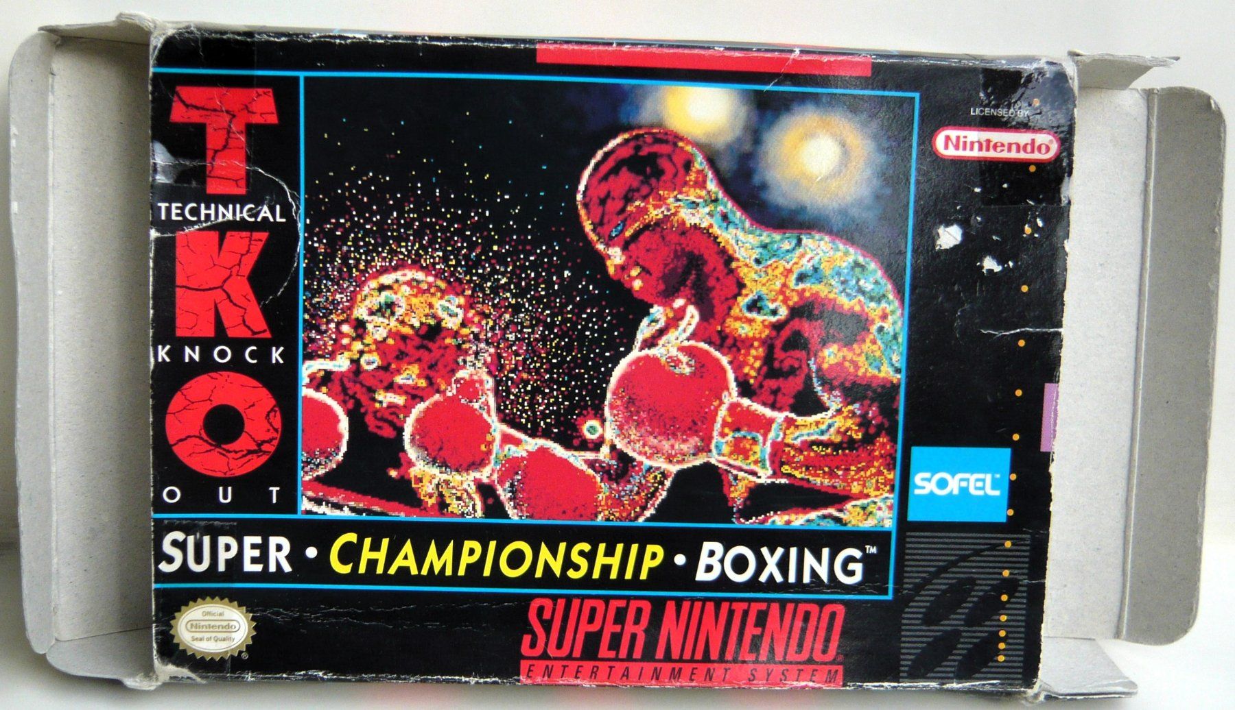 Nintendo Giochi: SNES: - TKO Superchampionship Boxing avec Boîte – Usato da Onex venduto da Jaguar1986 1