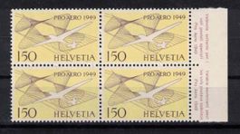 1949 Flugpost F45 im 4er-Block **