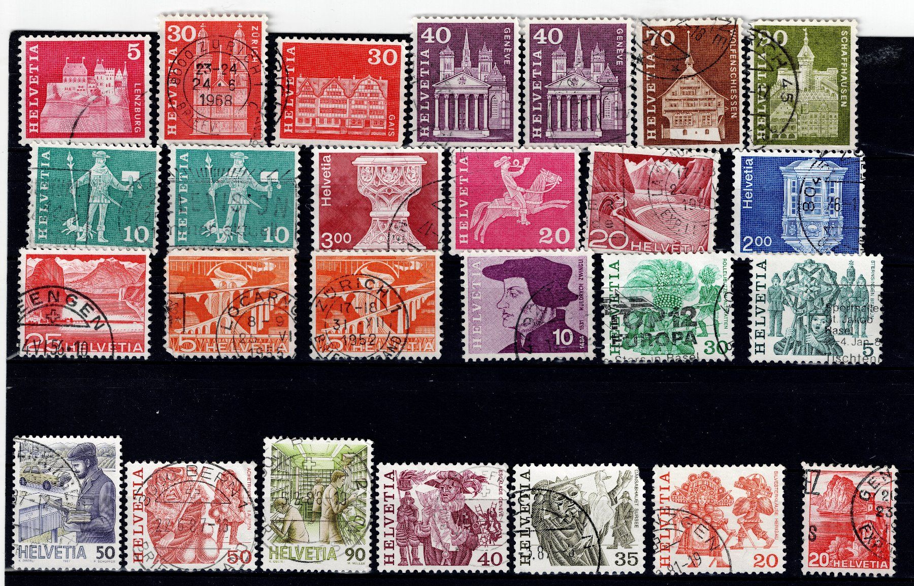 Tutti i francobolli: Briefmarken CH - 44x Schweiz 2 – Usato da Tenniken venduto da mik_6mxg 8
