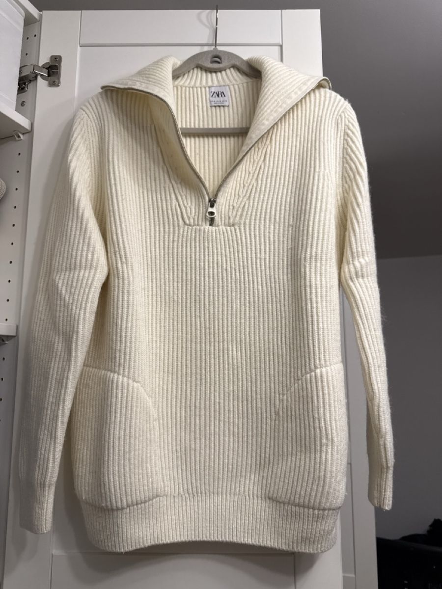 Zara Maglioni & Felpe: Zara Strickpullover mit Reissverschluss, creme, neuwertig! – Usato da Zürich venduto da Sime23