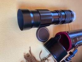 Tele Zoom Objektiv zu Konica mit Etui