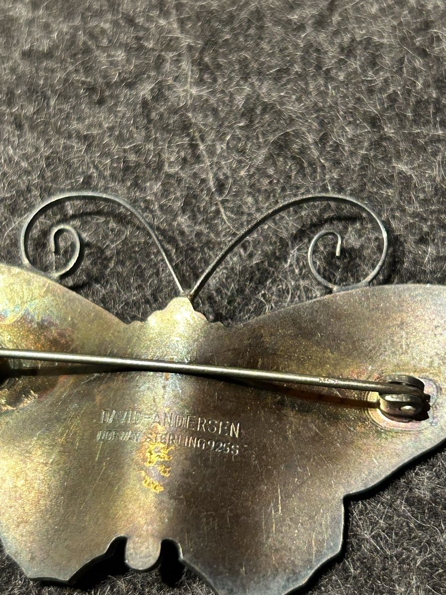 Broschen & Nadeln: Brosche Schmetterling David Andersen 925 Silber Emaille – Gebraucht aus Aeschi b. Spiez von davidS744 4