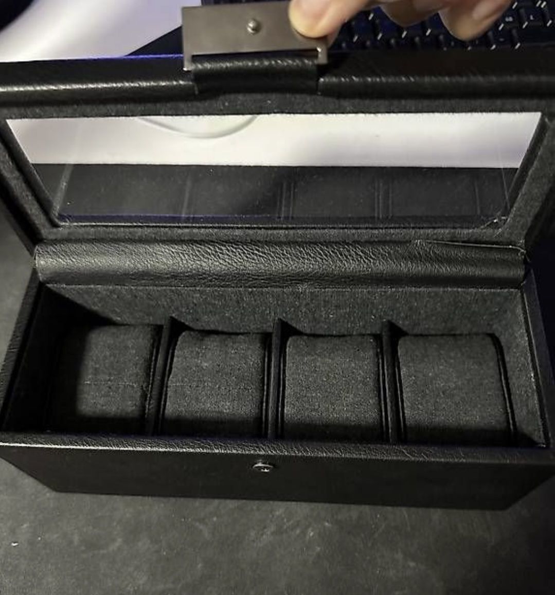 Boîtes de montres: STACKERS Uhrenbox Black Leather - Perfect Condition – Neuf (Voir description) à Brüttisellen par Psa_1m 1