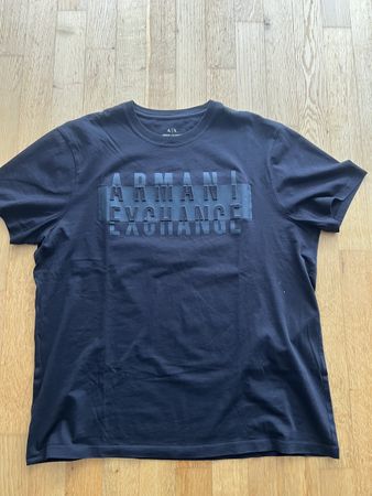 Herren T-Shirt Armani Exchange Grösse L dunkelblau REGULAR