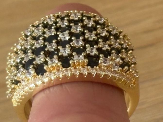 Anelli: Luxus Elegante Gr.18/8 Ring Farbe: Gold/blau – Nuovo (secondo la descrizione) da Biel-Bienne venduto da Roserosse13 8