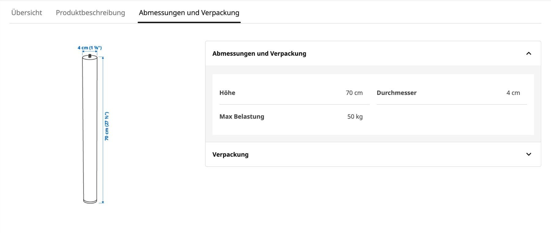 Ikea Altri mobili: 4 Stück IKEA Tischbeine ADILS | Schwarz – Usato da Scherz venduto da Neogeo5000 4