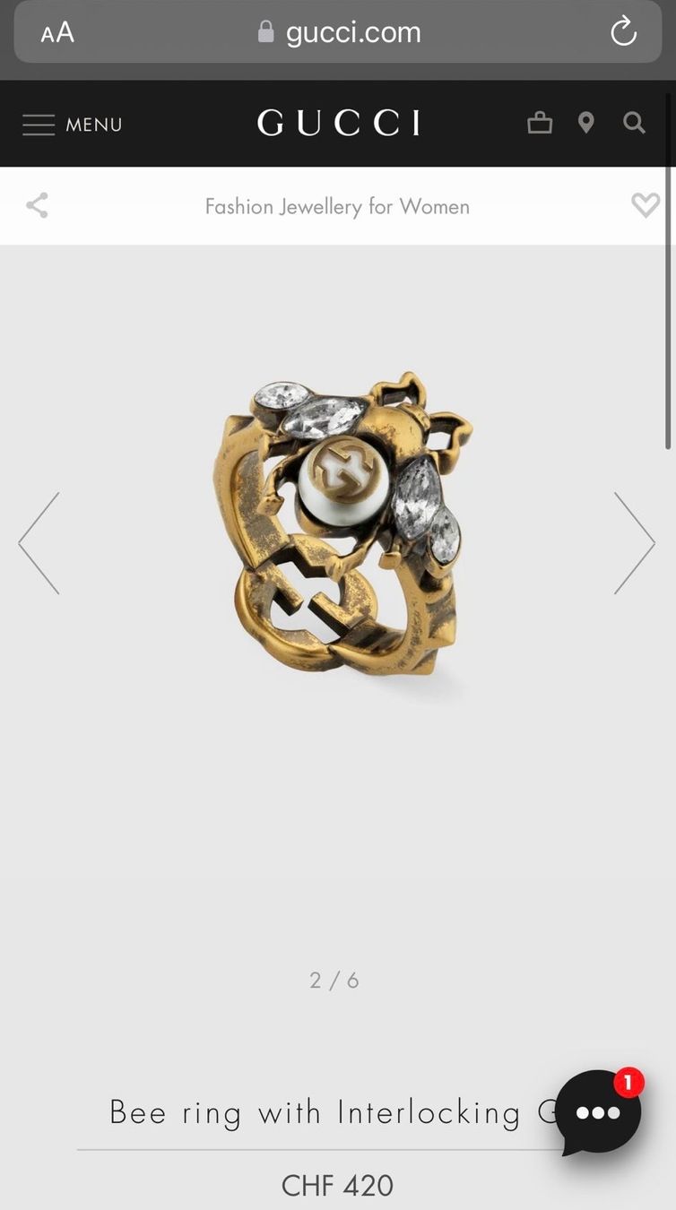 Gucci Sonstiger Schmuck: Gucci Bee earrings & ring with crystals – Neu (gemäss Beschreibung) aus Wohlen AG von rol_8r5l 1