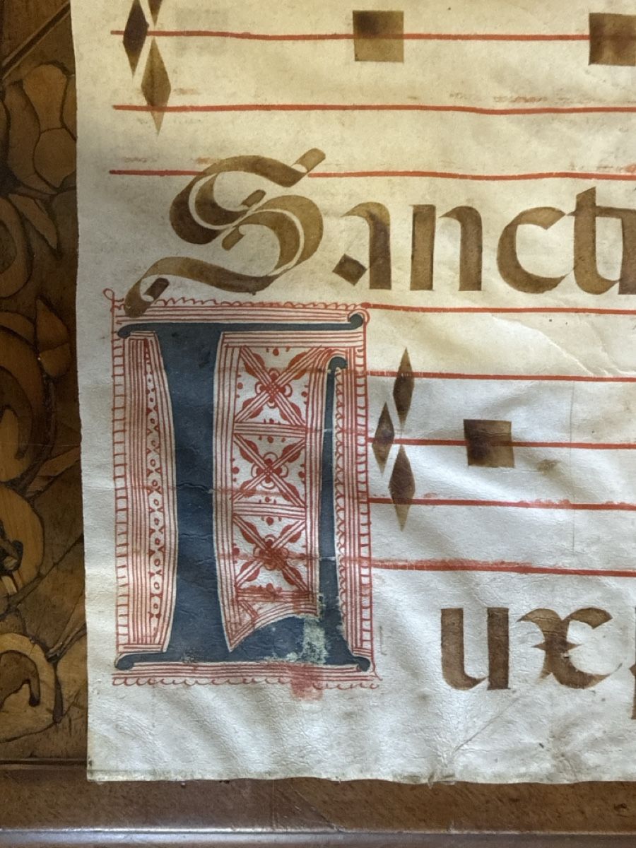 Libri: Altes Pergamentblatt Notenblatt  – Usato da Basel venduto da Ramses1179 1