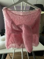 Hochzeit strick Braut Pullover kuschel long Mohair pink neu