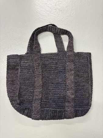 SEZANE Sac Salma Sommer Strandtasche Raffia Lila Bast Tasche