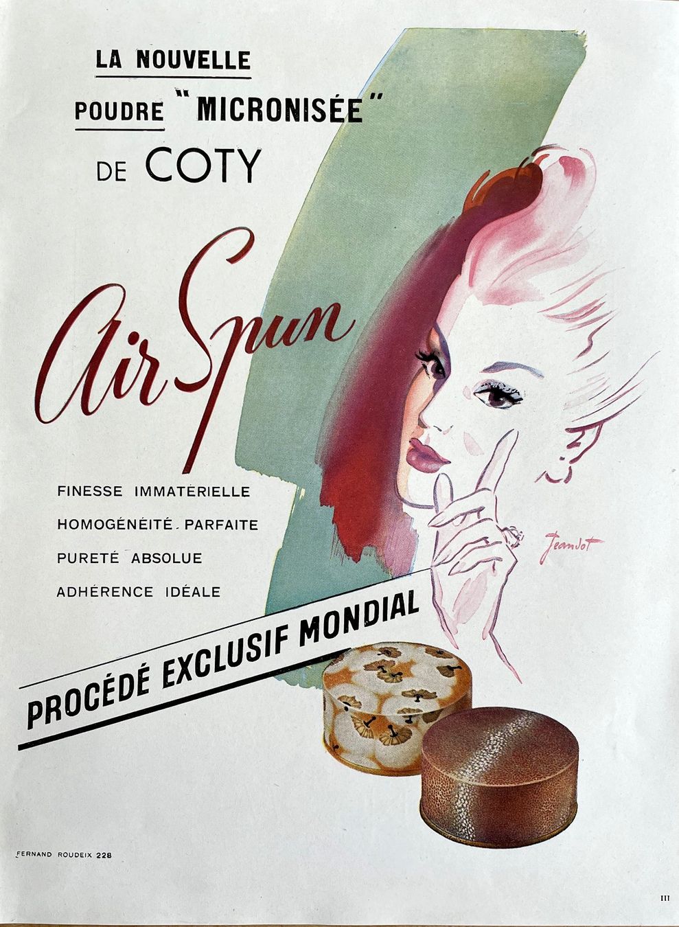 Grafica & Litografie: Coty - Alte Werbung / Ancienne publicité 1948 – Usato da Savagnier venduto da Ne2065