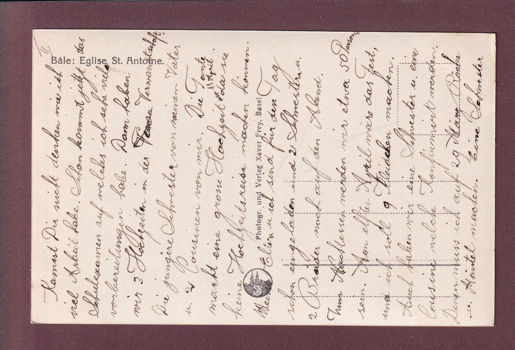 Cartes postales: BASEL - St. Antoniuskirche – D'occasion à Pully par nicecards 1