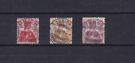 1909 N° 120 à 122 OBLITERAIONS CENTRALES CATALOGUE SBK