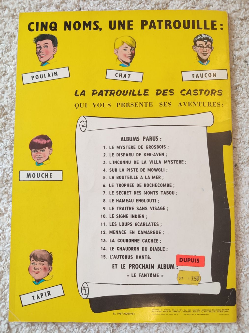 Fumetti: La patrouille des castors T7 BE – Usato da Bougy-Villars venduto da Vogue 3