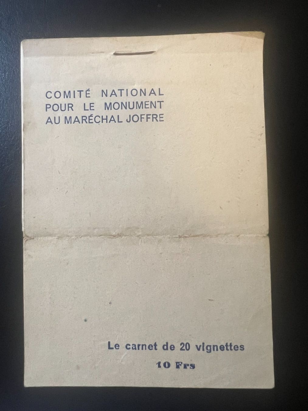 Alle Briefmarken: () carnet de 10 vignettes Monument Joffre 1929** – Gebraucht aus Lausanne von ffhoud