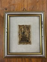 Cadre décoratif artisanal en argent 925 vintage rare!