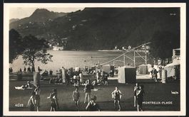 AK Montreux-Plage, Blick in das Freibad