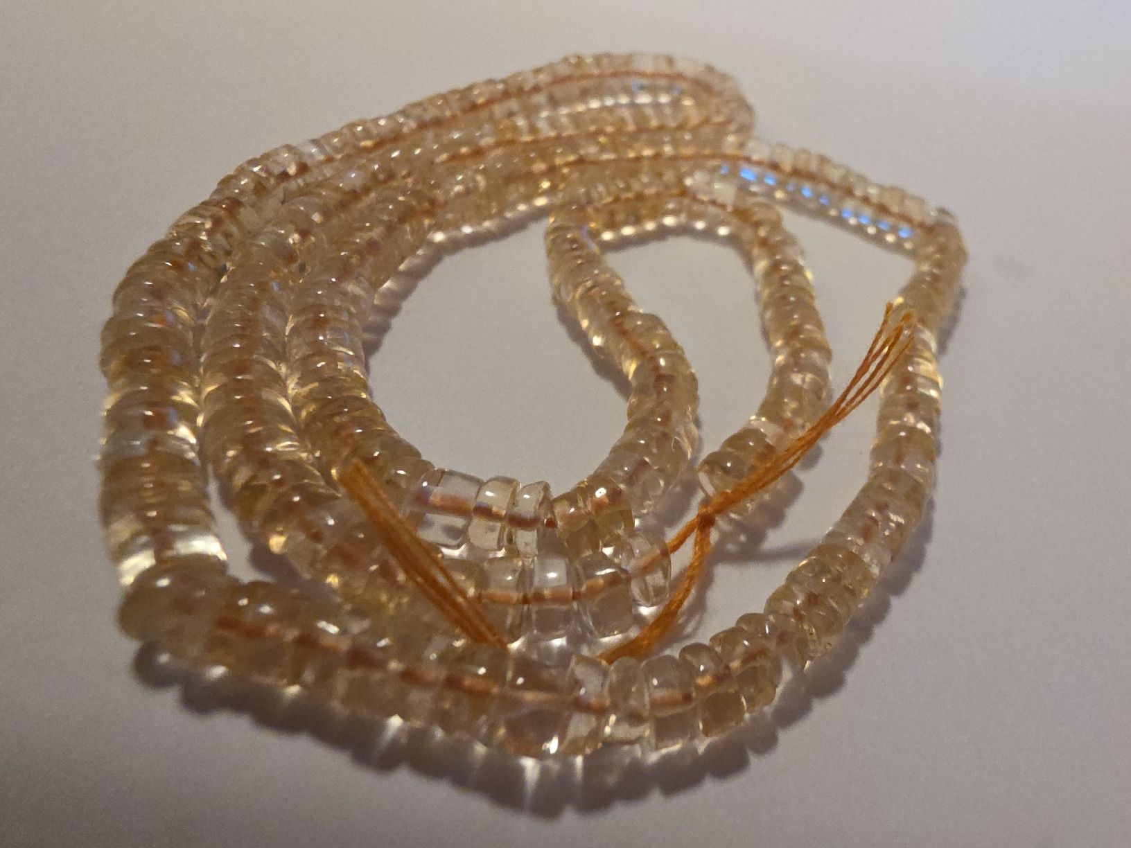 Minerali & Pietre curative: Citrin Rondellen 4x2,5mm. Strang – Nuovo e nell'imballaggio originale da Menziken venduto da Mirager 2