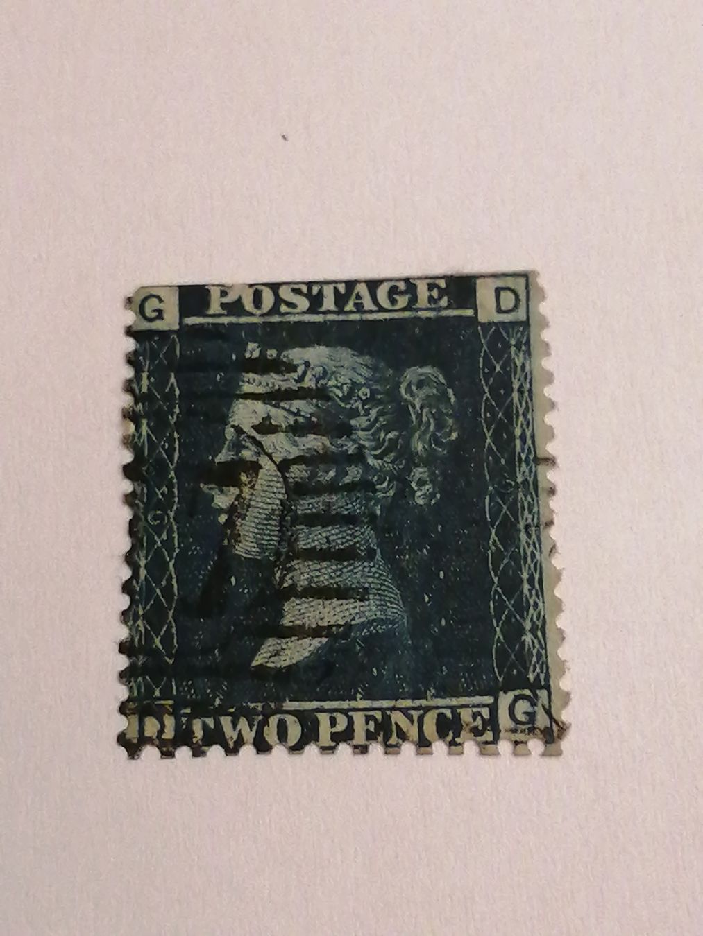 Alle Briefmarken: Two Pence Blue 1855  – Gebraucht aus Happerswil von tschergi