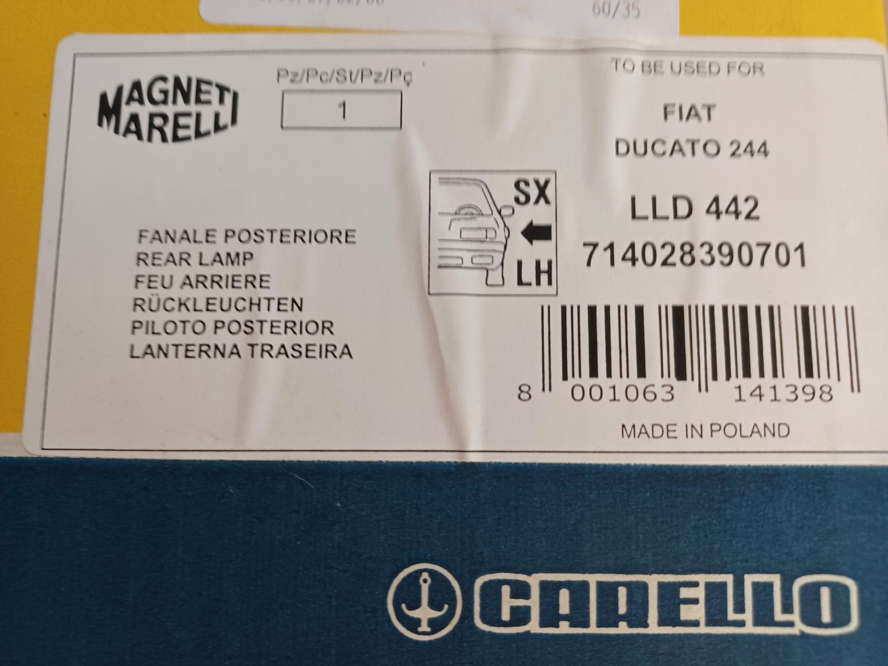 Fiat Tutti pezzi di ricambio auto: Fiat Ducato Schlussleuchte links – Usato da Immensee venduto da bubi19 2