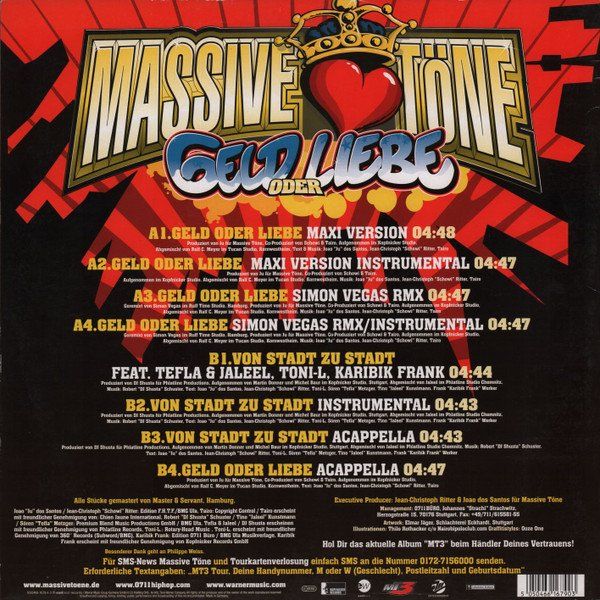 Dischi in vinile: Massive Töne ‎– Geld Oder Liebe – Usato da Bienne venduto da discogs.j 1