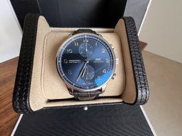 IWC 371606 Chronograph Portugieser blu Dial 