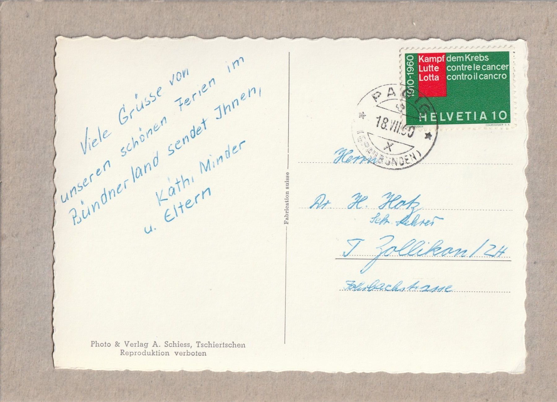Cartes postales: Ansichtskarte Pagig Graubünden – D'occasion à Würenlingen par wetroki 1