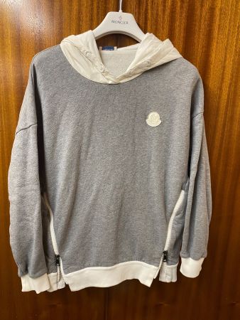 Moncler Sweat à capuche gris/blanc