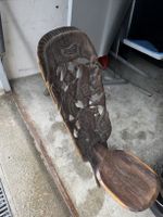 Afrikanischen Vollholz Stuhl mit schönen Muster