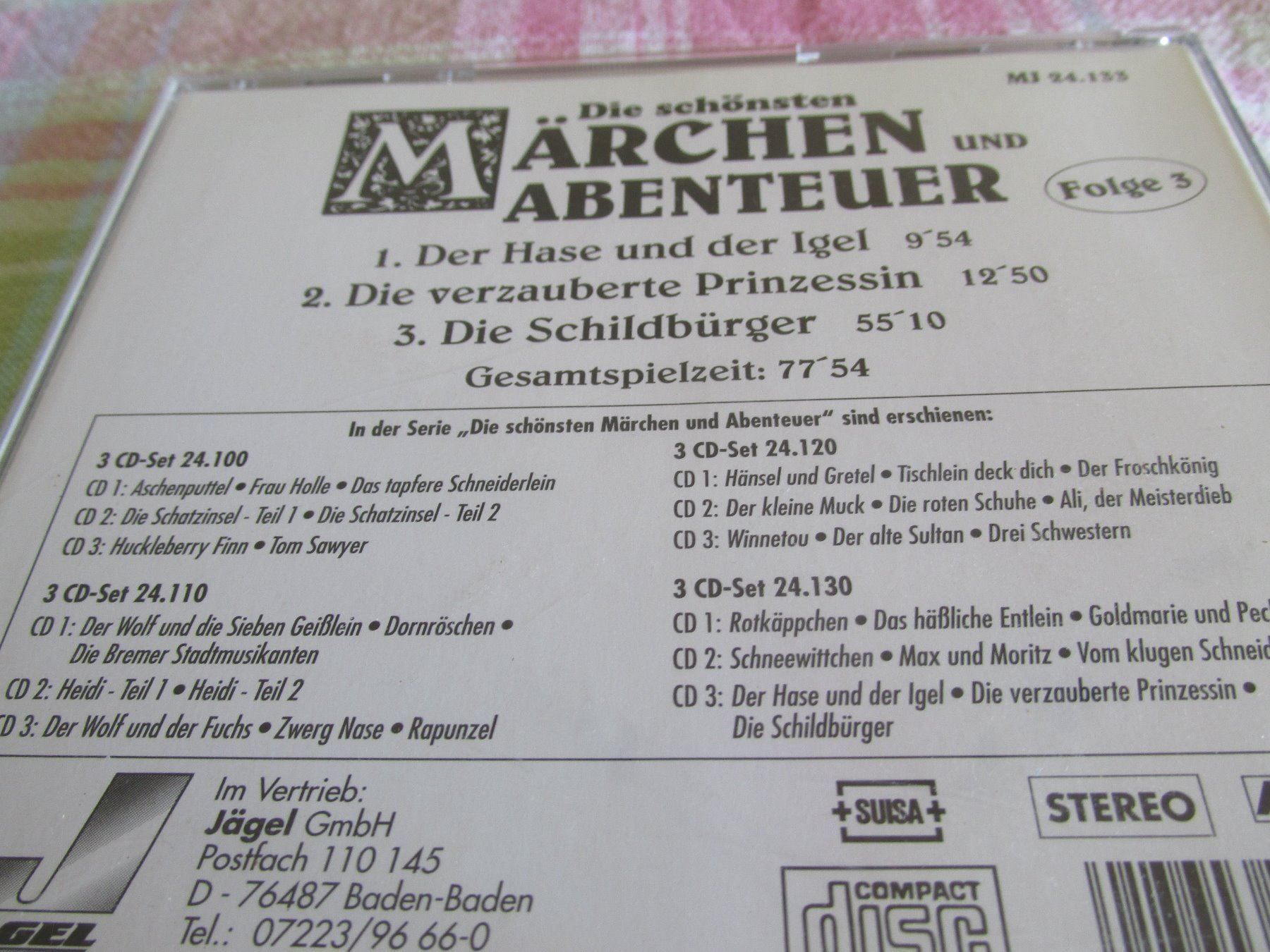 CD: Die schönsten Märchen & Abenteuer, 3, D1, CD – Usato da Sessa venduto da discoverymedia 1