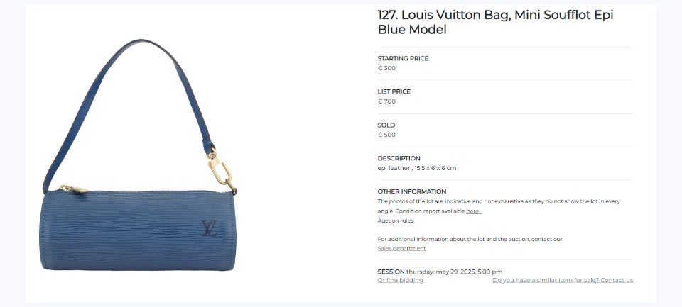 Louis Vuitton Borse da donna: Louis Vuitton Mini Soufflot Epi Blue – Nuovo (secondo la descrizione) da Schwerzenbach venduto da may_5qnm 7