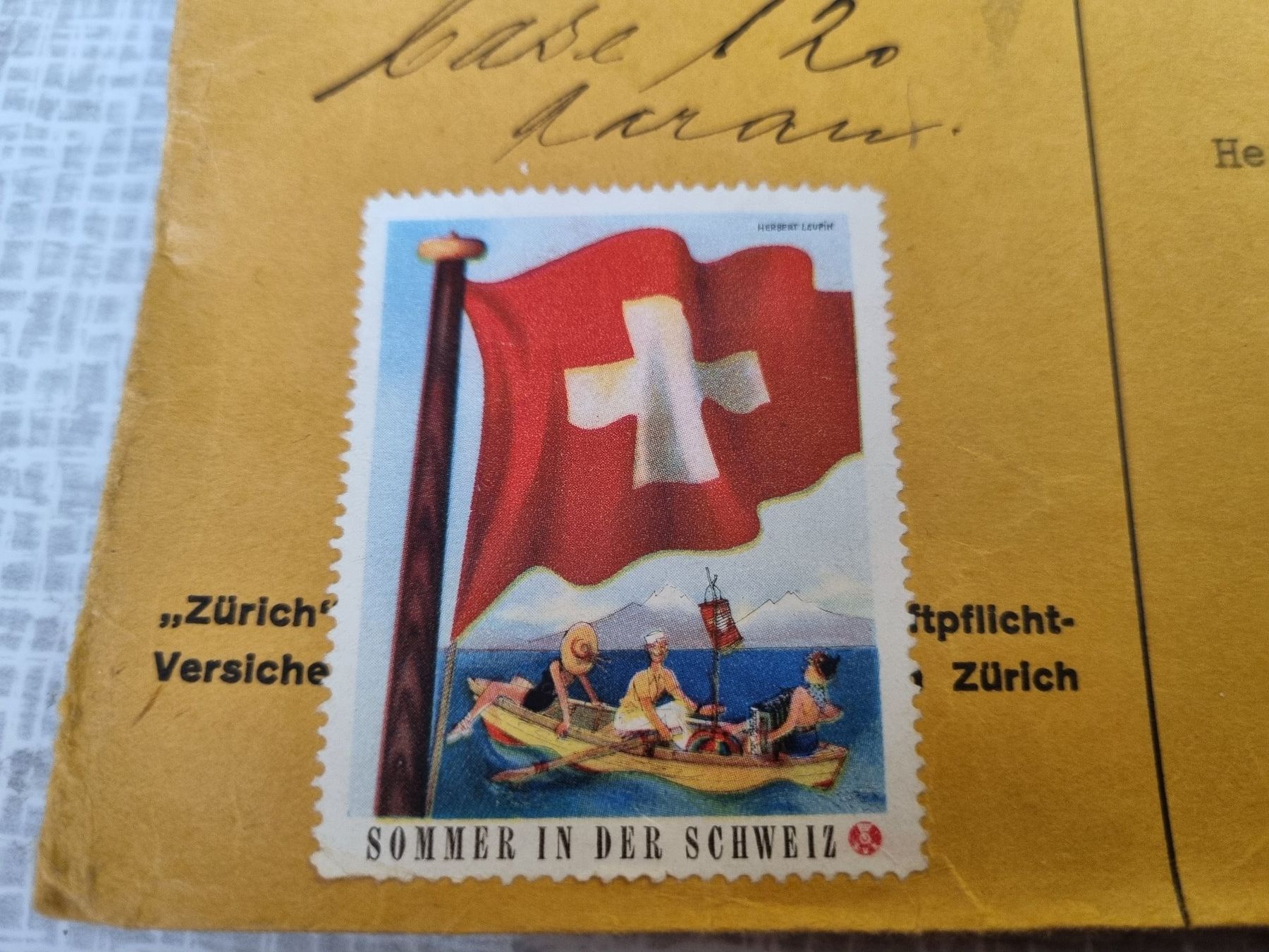 Buste & buste per spedizione: Altes Briefcouvert mit schönen Marken – Usato da Trachslau venduto da bastet06 1